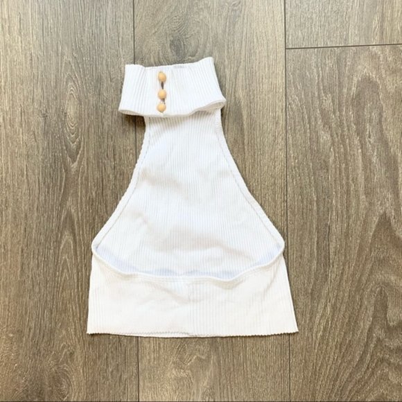 Y2k White Halter Crop Top One Size - Picture 5 of 5